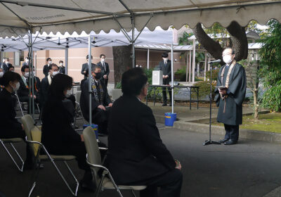 西本学長から感話をいただく