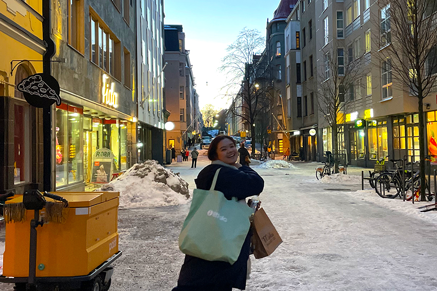 3年次の冬に、留学生の友人を訪ねてフィンランドに足を運んだ