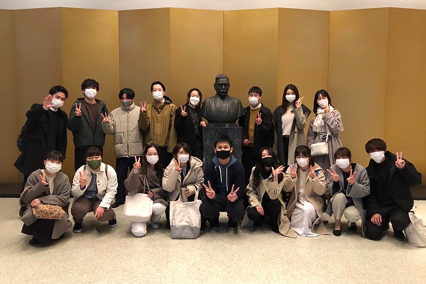 社会福祉学科と合同で上映会を行った際に撮影した一枚